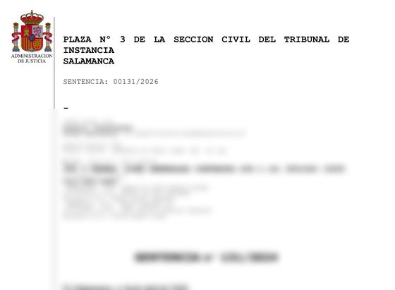 Reclamar tarjeta Media Markt revolving 2 Cabecera de la sentencia 131/2026 (Tribunal de Instancia de Salamanca) contra Banco Cetelem, sin datos personales
