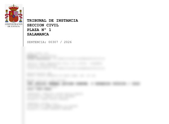 Home | Recupera tu dinero 5 Cabecera de la sentencia 307/2026 contra WiZink, sin datos personales